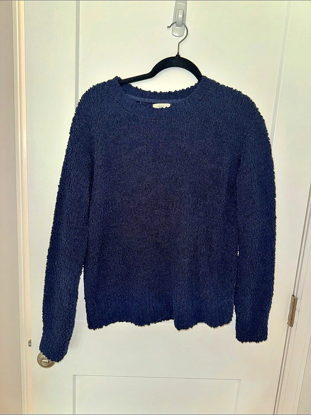 Style & Co Boucle Crewneck Sweater in Blue Size Large